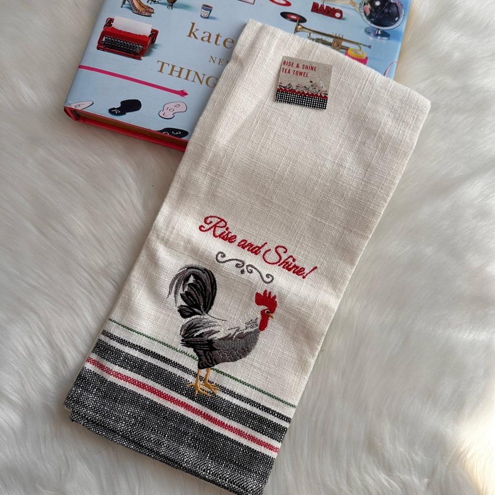 NWT Rise and Shine Rooster Kitchen Towel